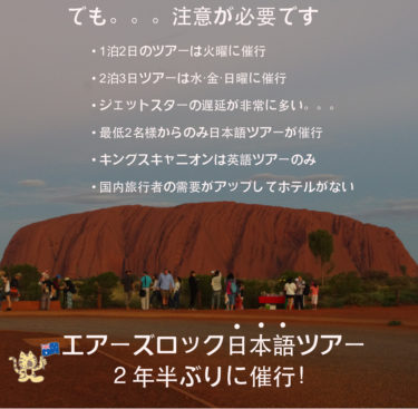 2022年9月からエアーズロック日本語ツアーが２年半ぶりに催行！