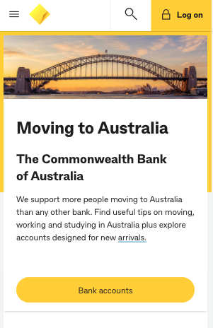 スマホでオーストラリアのコモンウエルス銀行の仮開設をする